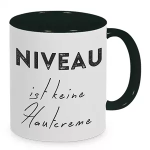 Tasse Niveau ist keine Hautcreme