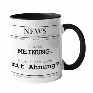 Fantastische Tasse mit lustigem Aufdruck Fake News