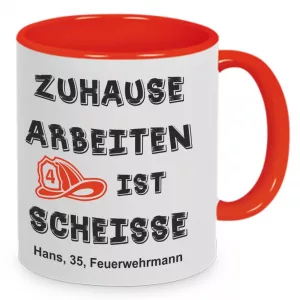 Tasse Zuhause Arbeiten ist auch scheiße