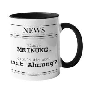 Fantastische Tasse mit lustigem Aufdruck Fake News