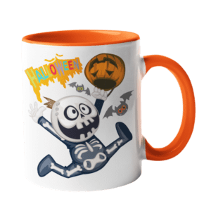 Lustig bedruckte Tasse im Halloween Style für die bevorstehende Saison
