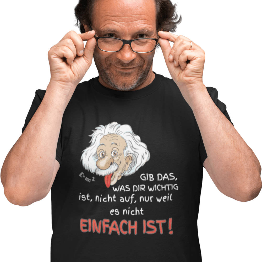 Brillantes Albert Einstein T-Shirt mit hochwertigem Druck