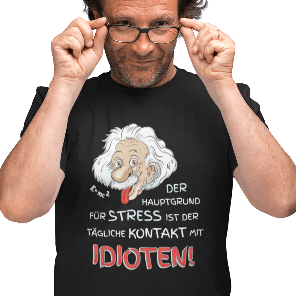 Brillantes Albert Einstein T-Shirt mit hochwertigem Druck