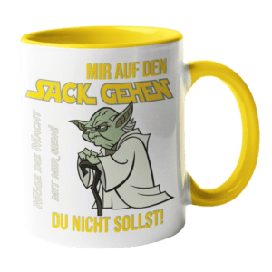 Exklusive Yoda-Tasse mit lustigem Spruch für Freunde und Familie