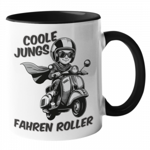 Tasse. Coole Jungs fahren Roller